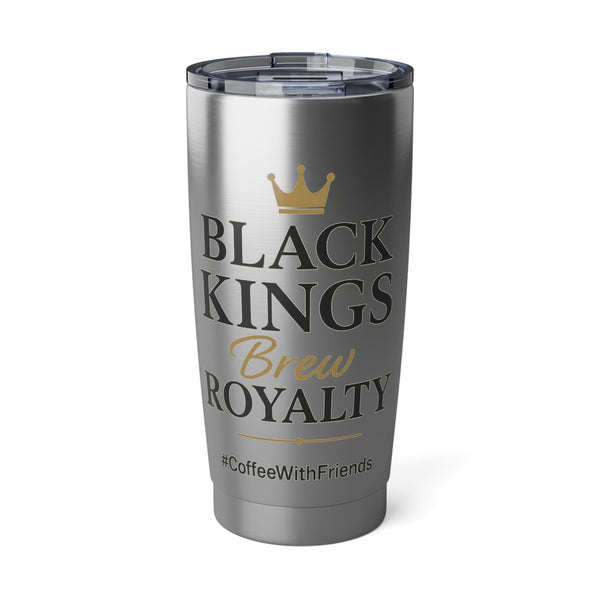 Black Kings Brew Royalty Tumbler – 20oz Stainless Steel Travel Mug with Lid, Insulated Coffee Cup #CoffeeWithFriends