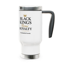 Black Kings Brew Royalty Travel Mug – 14oz Stainless Steel Coffee Tumbler with Handle & Lid #CoffeeWithFriends