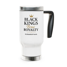 Black Kings Brew Royalty Travel Mug – 14oz Stainless Steel Coffee Tumbler with Handle & Lid #CoffeeWithFriends