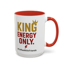 King Energy Only Mug Red & Gold Royal Coffee Cup for Him CoffeeWithFriends Masculine Motivation Gift