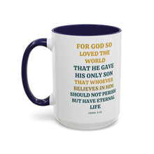 God loves the worldJohn 3:16 Bible Verse Coffee Mug – 15oz Christian Faith Cup, Inspirational Scripture Gift for Believers #CoffeeWithFriends