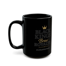 Black Kings Brew Royalty Mug – 15oz Black Ceramic Coffee Cup with Gold Crown Design #CoffeeWithFriends