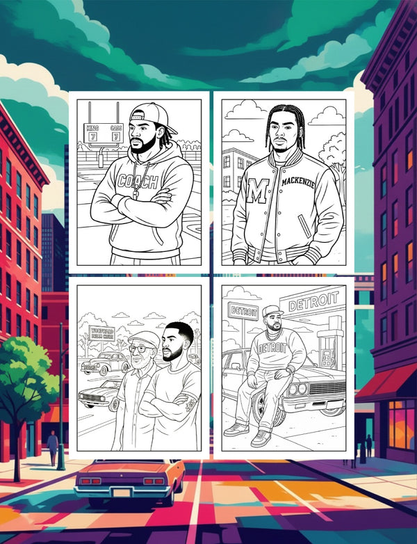 A Love Story To The D Boy: A coloring book for the flyest guys in the D