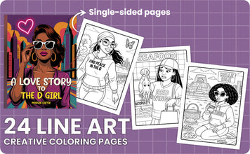 A Love Story to the D Girl Coloring Book – Black Baddie Vibes, Detroit Love, 25 Pages of City Pride