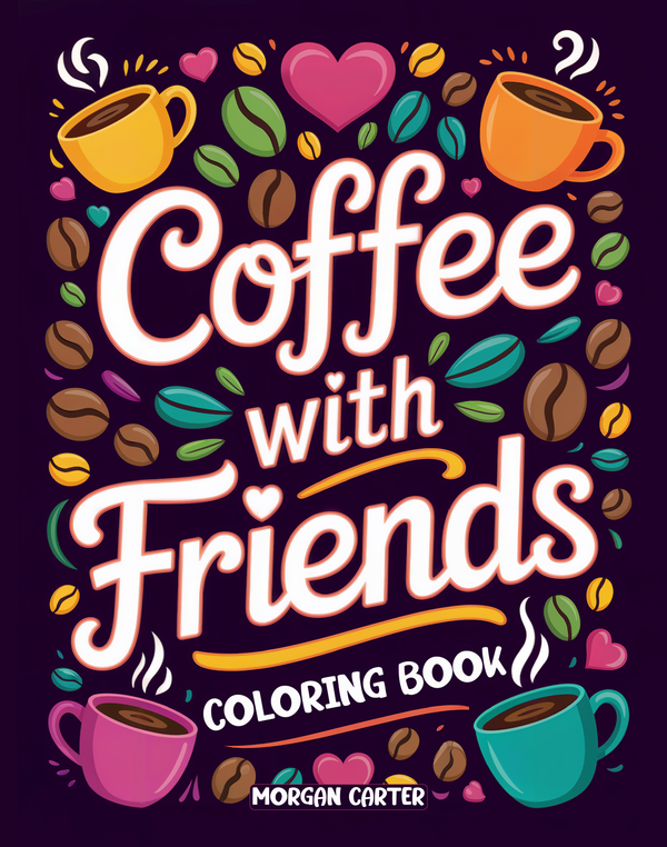 Coffee With Friends: A Sip & Shade Coloring Book by Morgan Carter